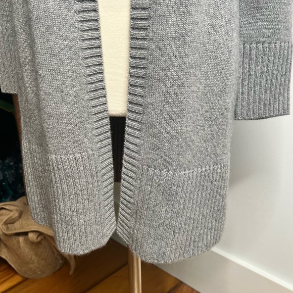 NWOT Sutton Studio Gray Cashmere Duster S - Picture 4 of 11